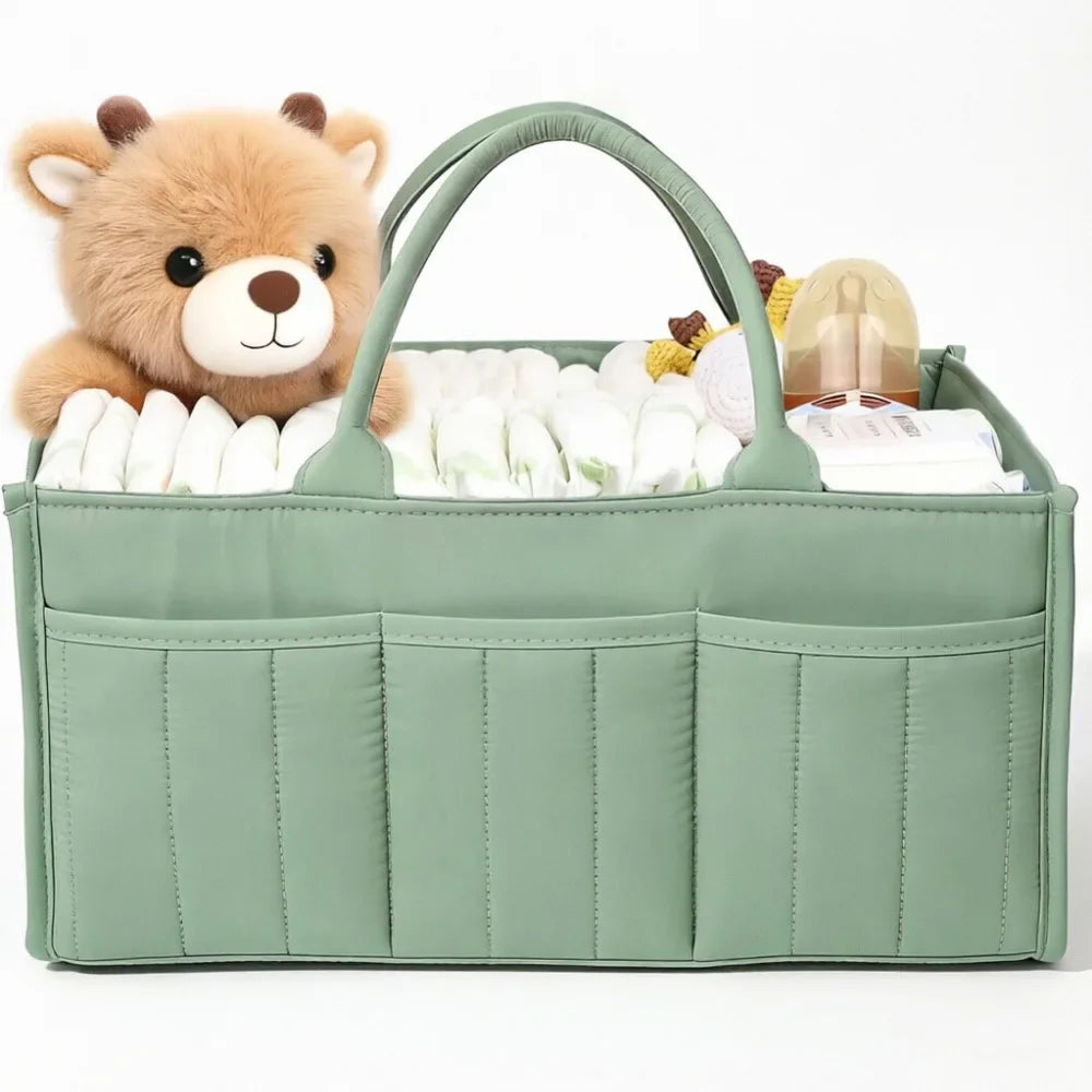 sac rangement fleuri moderne multi usages polyestère réutilisable poches beige vert clair