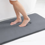 tapis bain gris noir marron microfiber antidérapant moderne doux salle bain cuisine