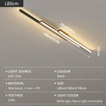 lampe murale moderne noir led dimmable télécommande minimaliste éclairage quotidien 120cm 100cm 80cm
