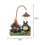 veilleuse table totoro animal compagnie motif cartoon noir beige verte