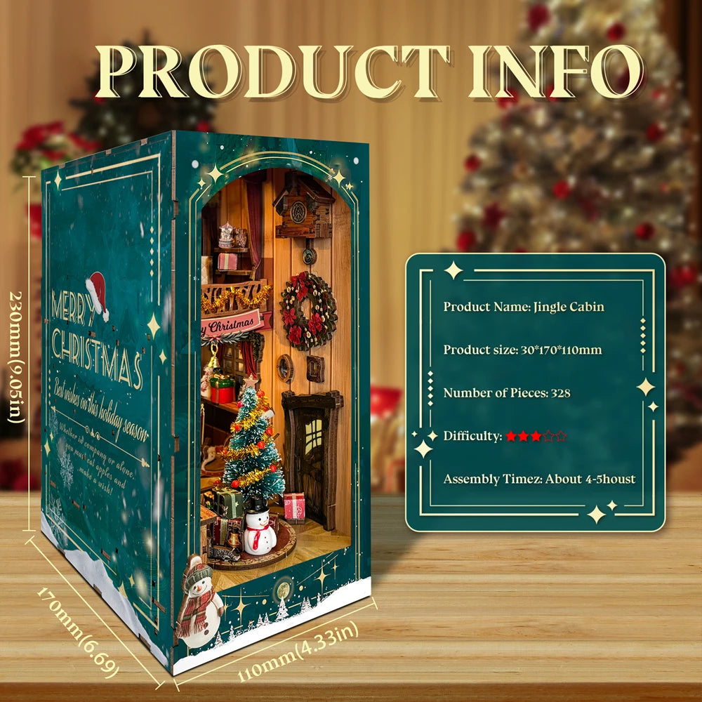 Details du kit DIY serre-livres avec pieces en bois et accessoires