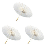 parapluie traditionnel blanc sans motif opacité vintage poignée bois résistant soleil