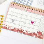 sticker forme cœur glitter rouge doré argenté adhésif décoration agenda st valentin festif brilanten