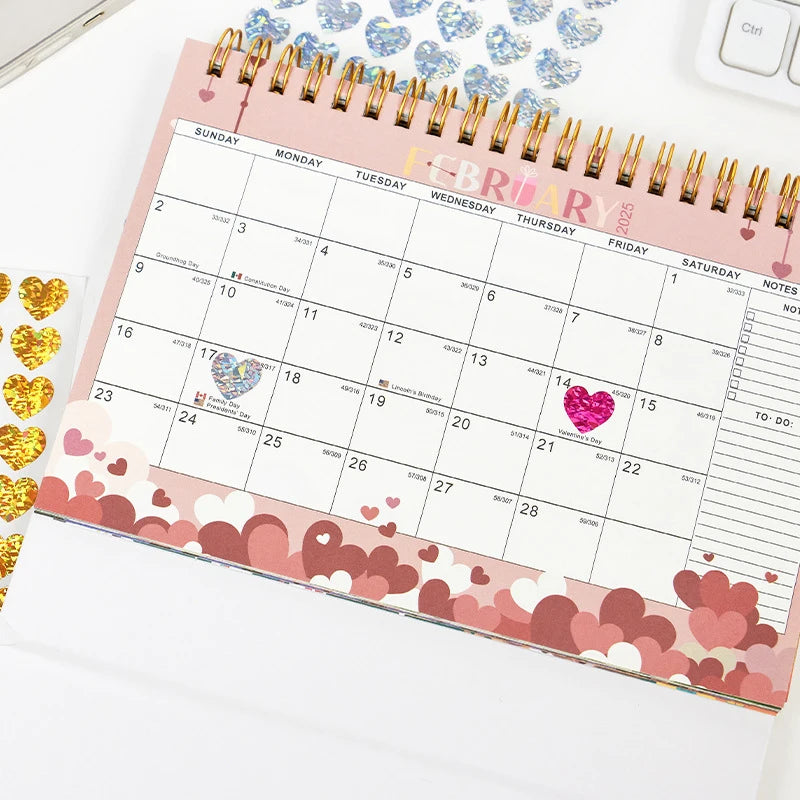 sticker forme cœur glitter rouge doré argenté adhésif décoration agenda st valentin festif brilanten