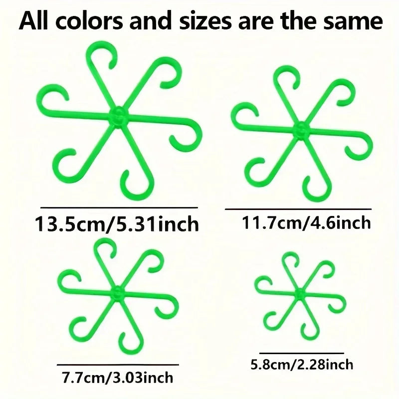 clips plante transparents verts floral moderne autonome croissance verticale 4pcs
