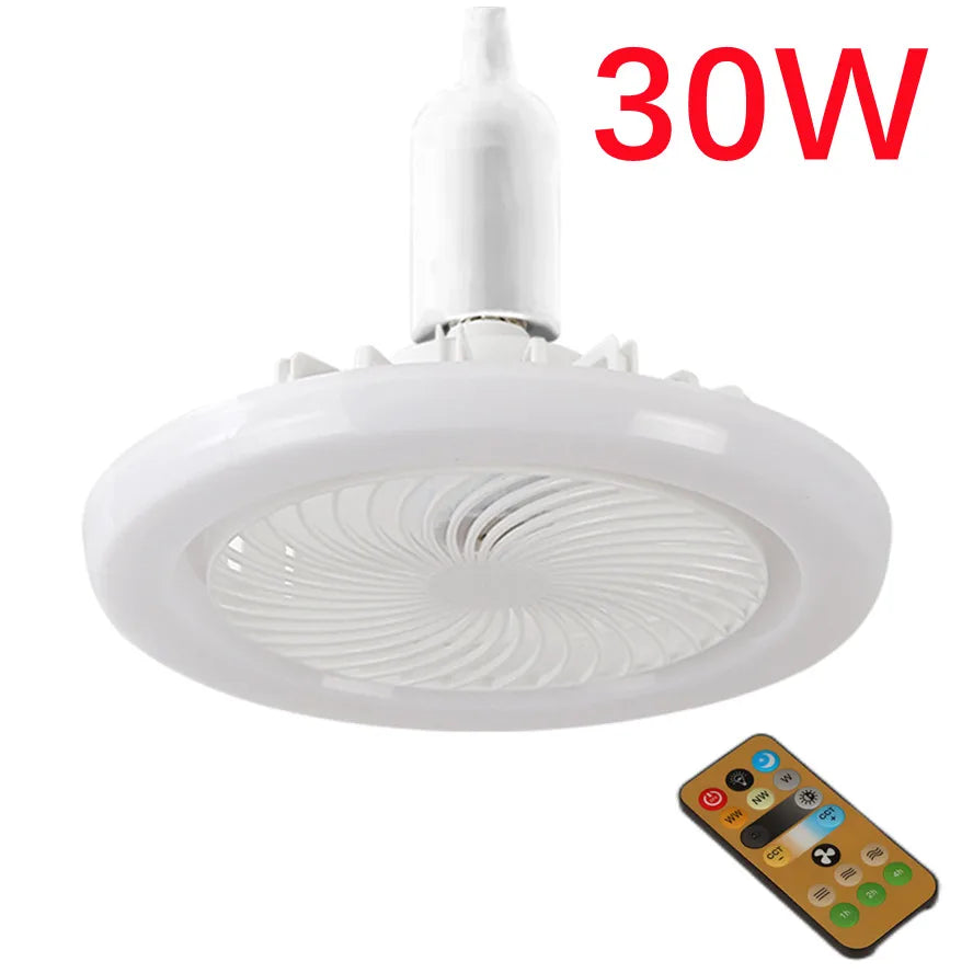 ventilateur lampe led moderne blanc télécommande éclairage fan grille ventilation
