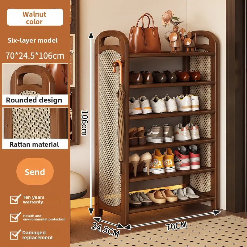 étagère chaussures bambou moderne multi niveaux marron clair étages adjustable