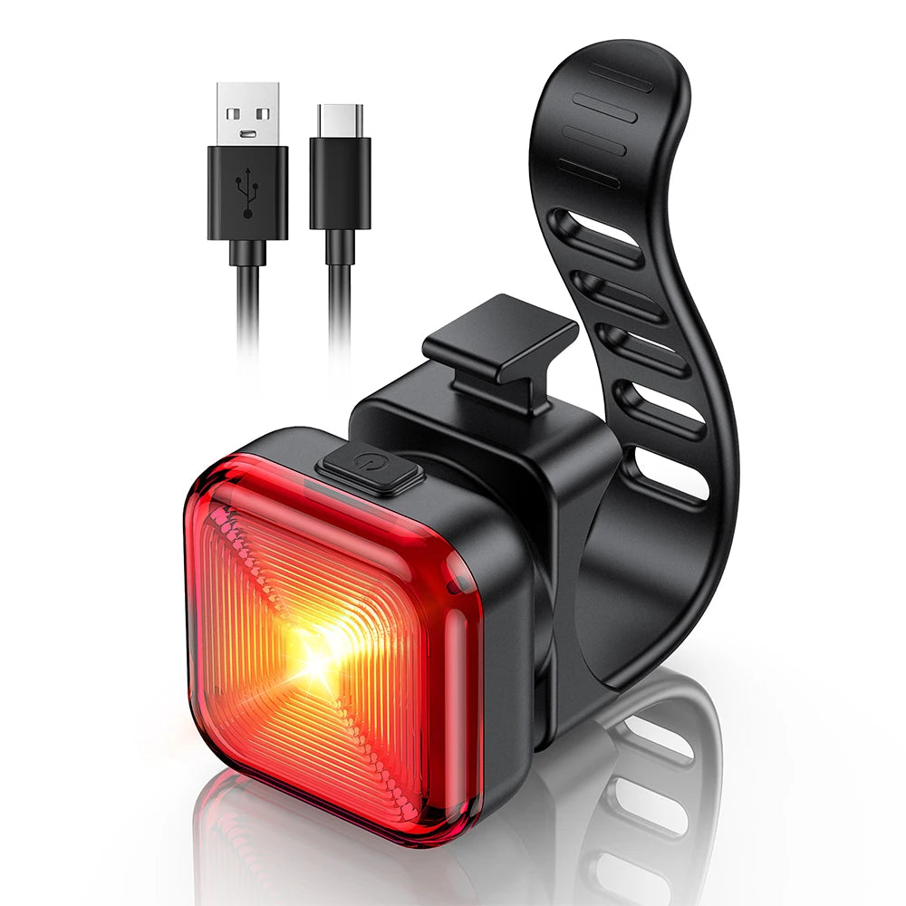 feu arrière vélo rechargeable led modes éclairage détecteur intelligent côte extérieure sportif moderne