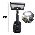 lampe solaire 92 led motion sensor ip65 étanche clip noir moderne extérieure allée jardin