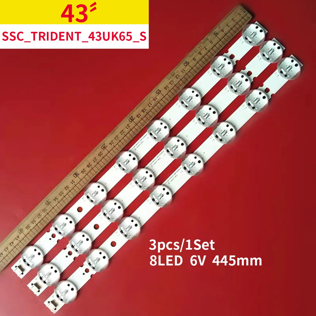 bande led 445mm led blanc éclairage spécial moderne 6v 445mm aluminium translucent