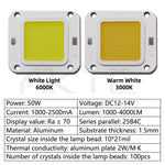lampe led cob blanc jaune haute luminosité 12v moderne technologie vis aluminium