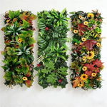 décoration murale plante artificielle feuilles fleurs moderne verte jaune rouge blancintérieur