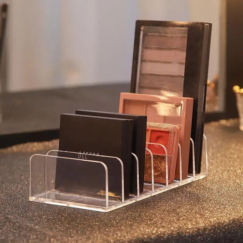 palette maquillage noir rose marron moderne rangement fards paupières joues cosmétiques organizer boîte rangement