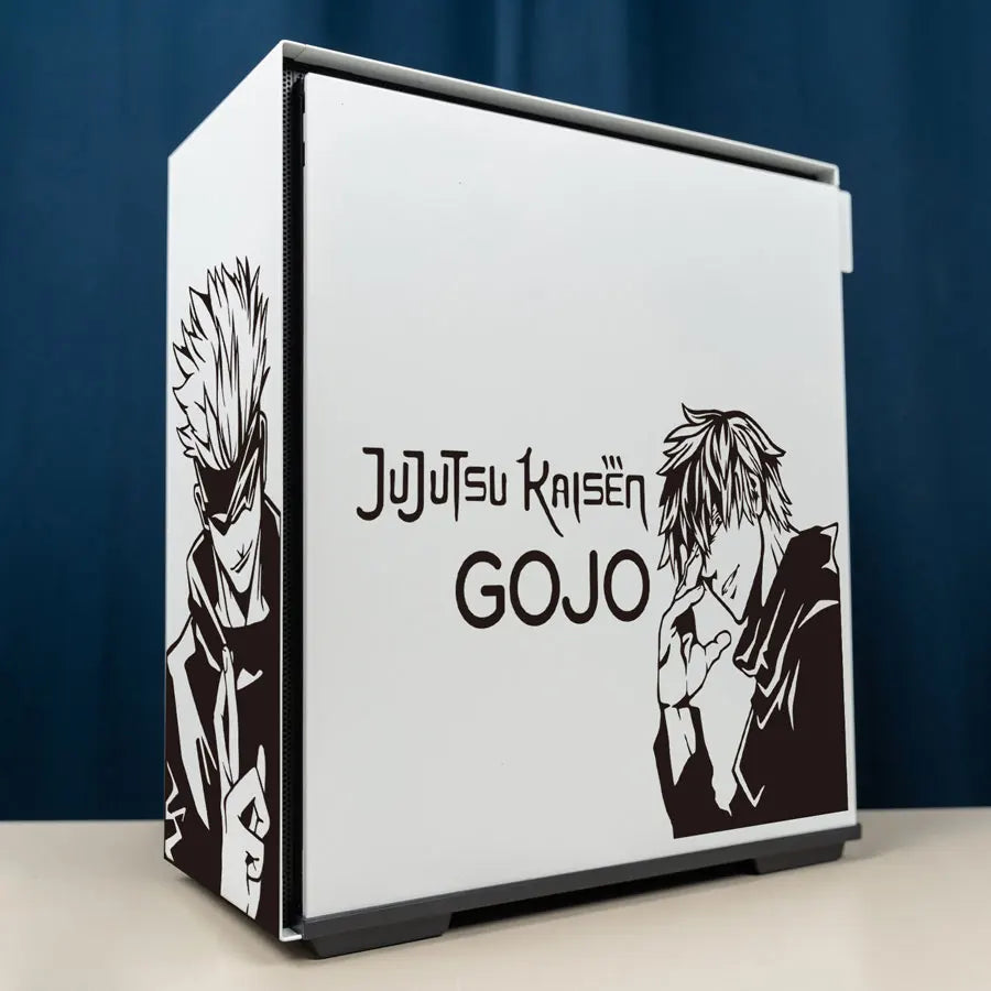 autocollants graphiques anime gojo yuji blanc noir décoration boîte rangement modernes stickers opaques