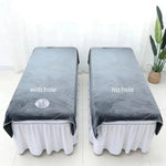 couverture table massage velours drap lit spa salon beauté coton doux couleur unie beige