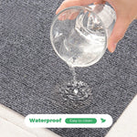 tapis vinyle gris rayé antidérapant moderne autoadhésif intérieur extérieur cuisine salon chambre