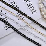 bracelet dorées noir blanc classique décoration mariage 10cm polyestère écologique