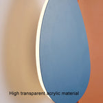 lampe murale moderne abstraite orange noir blanc violet fixée mur minimaliste
