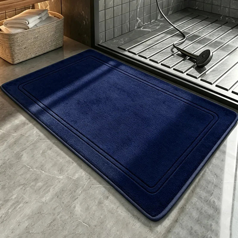 tapis bain doux absorption rapide microfibre antidérapante moderne gris salle bain