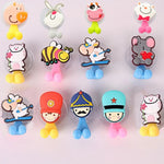 porte brosses dents ventouse animaux personnages cartoon enfant chat souris lapin abeille bleu rose