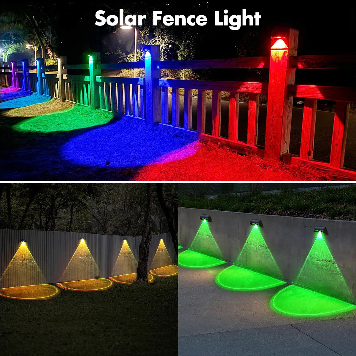 lampe solaire murale led rgb blanc chaud couleurs vis moderne résistanteextérieur