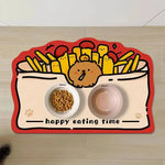 tapis repas antidérapant chien chat lavable imperméable motif nourriture animaux compagnie