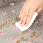 tapis protection meuble blanc rose fleurs texture bulle moderne adhésif easy clean eva 100x45cm