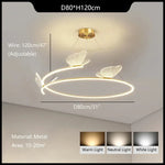 suspension lumineuse papillons blanc doré moderne minimaliste led chambre salonhôtel