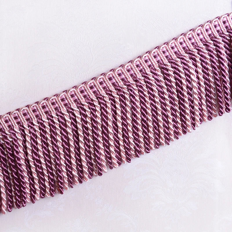 franges torsadées ornementales polyester 12 yards ruban frisé classique or noir bleu rose violet