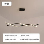 suspension lumineuse moderne pendentif led ondulé blanc doré gris réglable