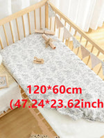drap housse bébé imprimé animaux gris blanc moderne 90x50 120x60 130x70 polyester coton