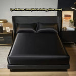 housse lit satinée gris clair moderne ajustement matelas 90x200cm coton polyester