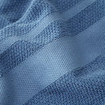 serviette bain coton biologique texture tissée rayures horizontales douce clips serviette