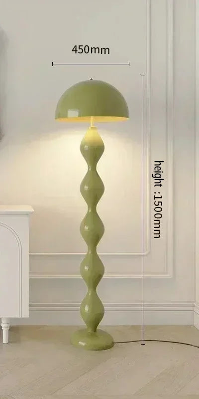 lampe sol moderne twistée verte rouge bleu blanc énergie économique