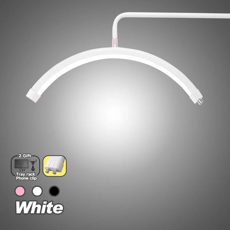 lampe led anneau bicolore noir blanc rose réglable clips moderne salon beauté extensions cils