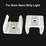 clips fixation rubans led transparents 6mm 8mm 12mm clips murales bande lumineuse néon rgb