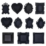 cadres photo décoratifs ornementés baroques suspendus vintage gothique élégants noirs or