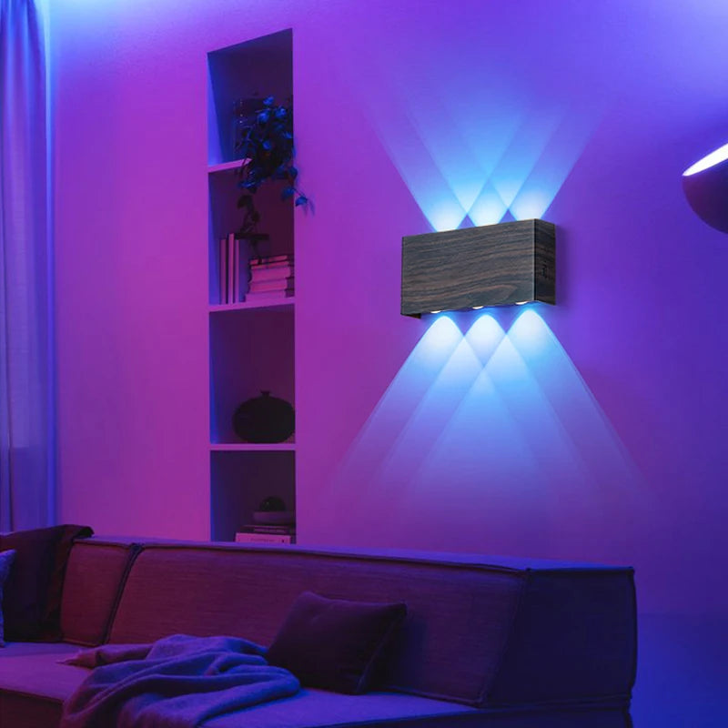 lampe murale led moderne noir blanc bleu vert violet rechargeable minimaliste absRGBO