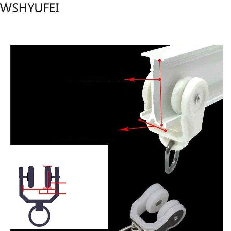 anneau métallique rondelle plastique clips rideau blanc noir rail rideau