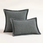 coussin carré décoratif maison moderne motif carreaux marron gris vert 45x45cm 30x50cm 50x50cm