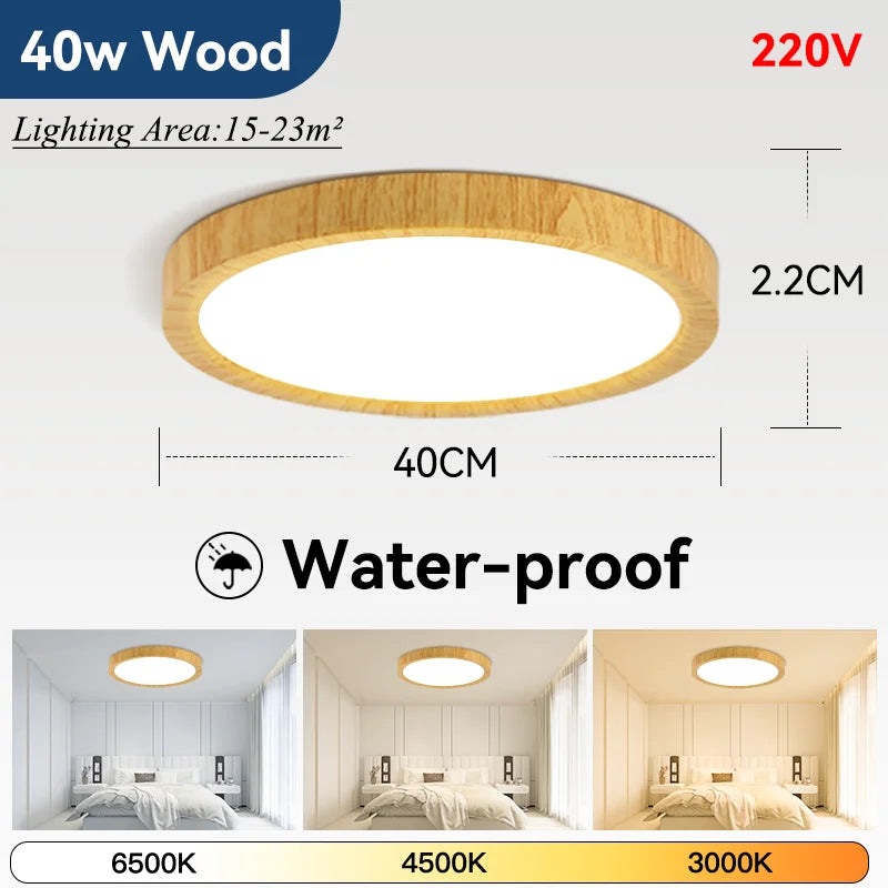 lampe moderne bois naturel 20w 30w 40w blanc texture bois opacité éclairage quotidien facile