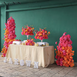 décoration événement rose vif orange artificielle bouquet mariage anniversaire intérieur moderne élégant