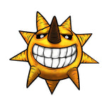 tapis dessin animé souriant jaune noir contemporain antidérapant intérieur extérieur prière camping voyage