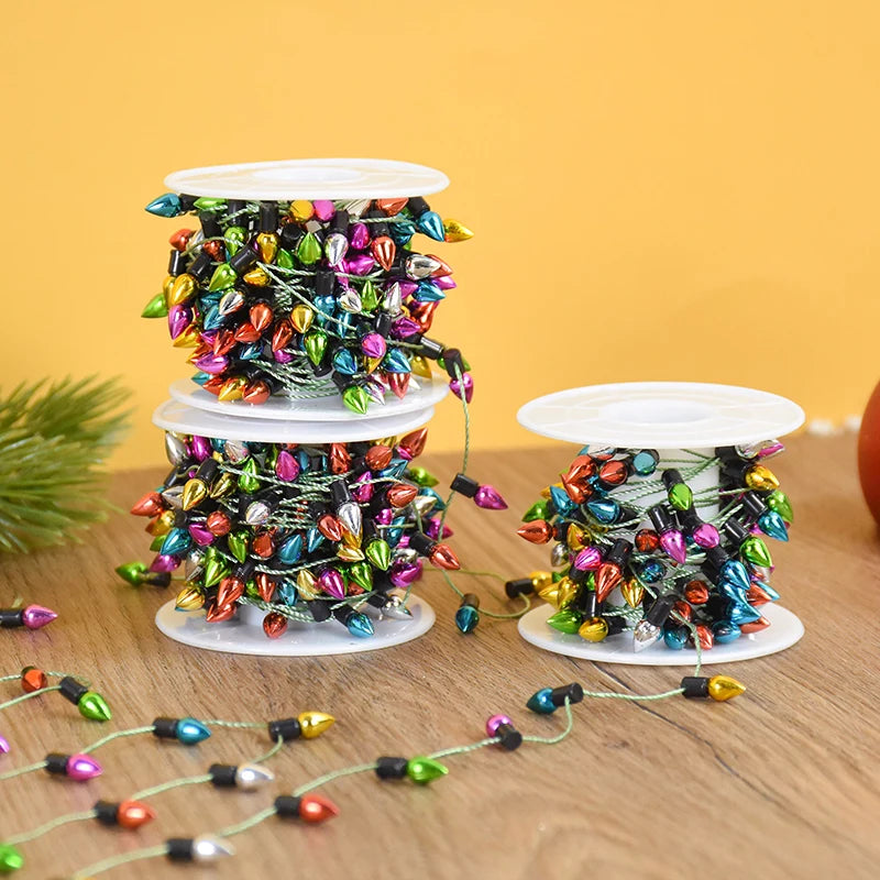 guirlande lumineuse multicolore brillantes clips fixation décoration noël maison ornement arbre noël festive
