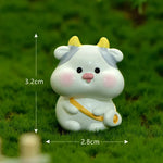 figurines animaux dessin animé mignon résine cochon chat mouton licorne miniature decoration jardin halloween