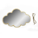 miroir nuage decoratif bois clair argent corde enfantine boheme chambre chevet dormir