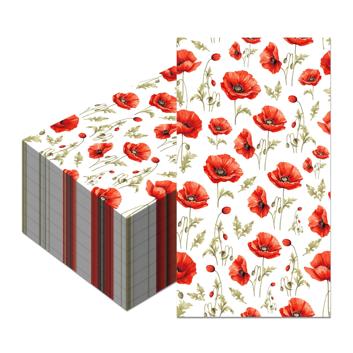 serviettes table papier jetables motif floral mariage décoration fête anniversaire classique