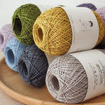 fil tricoter rose bleu gris beige violet vert opale crochet dentelle blanche rustic artisanal