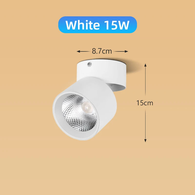 projecteur led pliable spot noir moderne 15w 40w vis câbles aluminium minimaliste