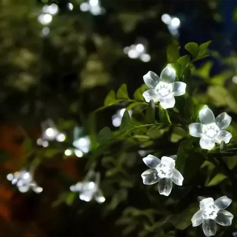 guirlande lumineuse solaire transparente vintage noir fairy lights décoration extérieure led street garland festive